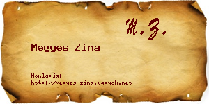 Megyes Zina névjegykártya
